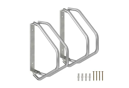 Fahrradständer & Fahrradparksysteme Silber von Relaxdays