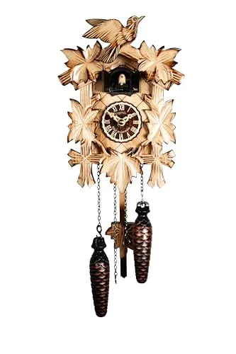 Engstler Wanduhr Kuckucksuhr geschnitzt 22cm - Wanduhren mit Quarz-Uhrwerk, handgeschnitzt und ein einzigartiges Deko-Element für Ihr Zuhause.