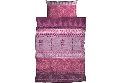 CASATEX Bettwäsche Indi, 3-teilig, romantisch und orientalisch - Bettwäsche aus weichem Biber-Material in lila, inklusive Wendekissenbezügen. Ideal für gemütliche Nächte und ein stilvolles Schlafzimmer.