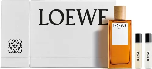 Loewe Solo Duftset 100ml Eau de Toilette + 10ml Eau de Toilette + 10ml Eau de Parfum - Vielfältiges Duftset mit 100ml Eau de Toilette und zwei praktischen 10ml Varianten. Ideal für jeden Anlass und perfekt zum Ausprobieren oder Mitnehmen.