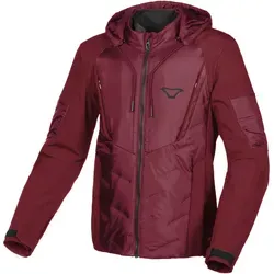 Macna Cocoon Wasserdichte Damen Motorradjacke – Größe L, Rot - Motorradjacke aus strapazierfähigem Softshell-Gewebe mit abnehmbarer, atmungsaktiver Raintex ML Membran für optimalen Wetterschutz.
