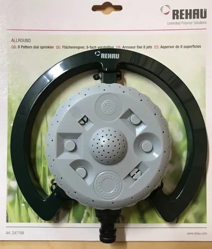 Flächenregner aus Kunststoff von REHAU-grün/grau-Sonderposten