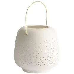 Kerzenhalter Uyuni Lighting, Weiß, für Wohnzimmer, Keramik - 9.7