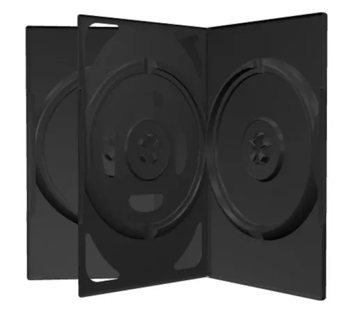 Mediarange DVD-Hülle 5 DVD CD Hüllen 3fach 3er-DVD-Box schwarz