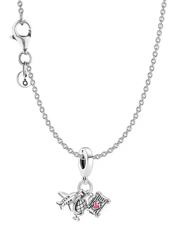 Pandora Kette mit Anhänger Geschenkset aus Silber 925 - Elegante 45 cm lange Ankerkette aus glänzendem Sterlingsilber, ideal als Geschenk für besondere Anlässe. Mit praktischem Karabinerverschluss für sicheren Halt.
