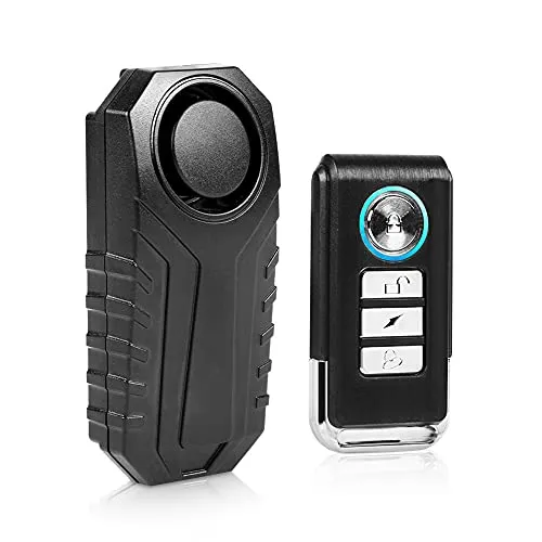 Sonew Drahtlose Fernbedienung Alarm, Fahrrad/elektrisches Dreirad/Tür/Fenster Vibrationsalarm Intelligente Diebstahlwarnanlage mit IP 55 wasserdicht Motorrad Fahrrad Alarm,