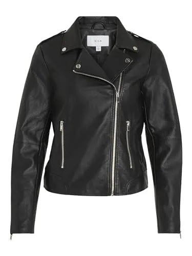 Produktbild Vila Clothes Damen Vicara Faux Leather Jacket, Schwarz, Größe S