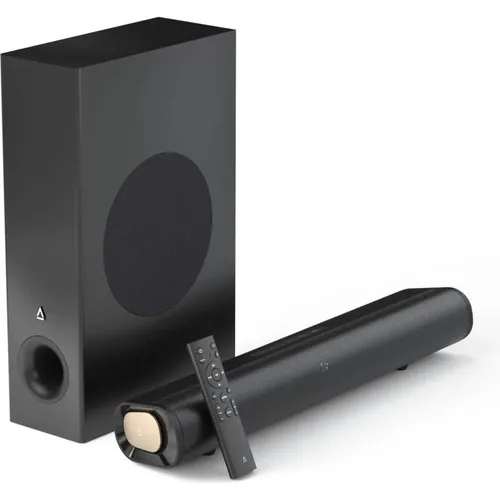 Creative Soundbar Stage Pro mit Subwoofer - Soundbar mit kraftvollem Subwoofer, Bluetooth und USB-Anschluss für kabellosen Musikgenuss und raumfüllenden Klang.
