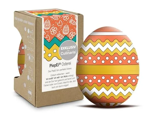 PiepEi Osterei - Singende Eieruhr zum Mitkochen - Eierkocher für hart gekochte Eier - Das PiepEi fürs perfekte Osterei - Lustiges Kochei - Musik Eggtimer – Brainstream