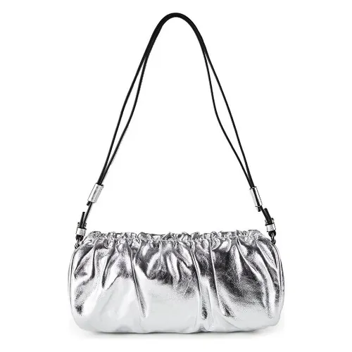 Liebeskind Cloud II Schultertasche XS aus Leder, silberfarben - Entdecken Sie die Cloud II Schultertasche von Liebeskind: aus edlem Leder, mit verstellbarem Umhängeriemen für optimalen Tragekomfort. Praktischer Reißverschluss für schnellen Zugriff – Ihr stilvoller Begleiter im Alltag!