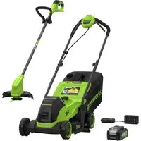 Greenworks POWERALL 24V Rasenmäher und Rasentrimmer Set