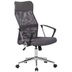 CLP Drehstuhl Grau – Ergonomischer Bürostuhl für Ihr Arbeitszimmer - Bürostuhl Korba mit modernem Design und stufenloser Höhenverstellbarkeit, ideal für stundenlangen Sitzkomfort dank ergonomischer Rückenlehne und atmungsaktivem Netzbezug.