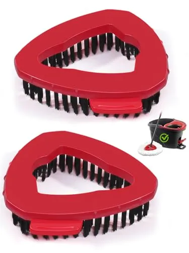XINSHIKEJI 2 Stück Schrubber Kompatibel Mit Vileda Turbo Spin EasyWring Multifunktionsbürstenkopf Bodenwischer Scheuerbürste