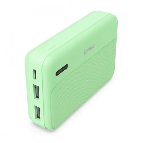 Hama Power Pack Pocket 10, 10000mAh, 2x USB-A, Grün von Hama