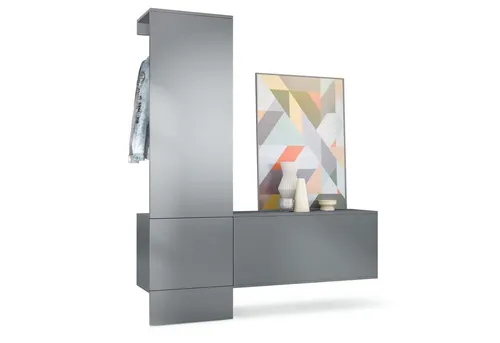 Vladon Garderoben-Set Carlton Set 4 in grau von Vladon