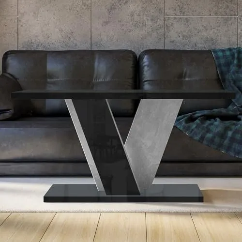 Home Collective Couchtisch Beistelltisch | Moderner Wohnzimmertisch mit V-Gestell - Moderner Couchtisch mit stabiler Bodenplatte und pflegeleichter Oberfläche. Mit großzügigen Abmessungen von 110x70 cm ideal für Getränke und Deko. Vielseitig einsetzbar als Beistelltisch in Loungebereichen.