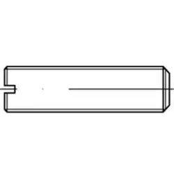 DIN 551 Gewindestift VG M12x45, 100 Stück - Madenschraube & Gewindestift – Hochwertige galvanisch verzinkte Gewindestifte mit Kegelkuppe und Schlitz, ideal für robuste Anwendungen und langlebige Verbindungen.
