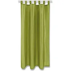 Arsvita Vorhang (1 St), Schlaufen, blickdicht, Microfaser, Gardine in vielen Größen und Farben - Schlaufen / Kräuselband grün 140 cm x 175 cm