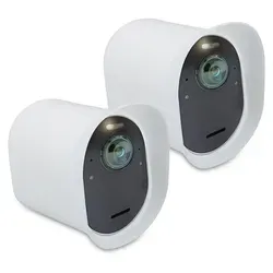 kwmobile 2x Schutzhülle für Arlo Ultra / Arlo Pro 3 / Pro 4 Hülle - Silikonhülle für Überwachungskamera - Sonnenschutz Abdeckung - Kamera Hü... - Weiß