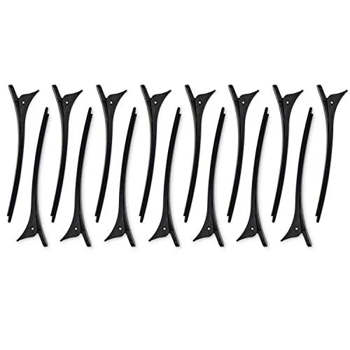 K-Pro Haarspangen Set (15 Stück) – robuste Sectioning Clips für Friseurbedarf & Styling – rutschfeste Abteilklammern in Schwarz für Damen & Herren – stark, langlebig & professionell einsetzbar