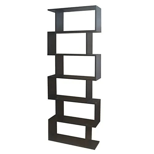 HTI-Living Bücherregal Thekla 70x189 Schwarz, 6 Fächer - Das stilvolle Standregal Thekla mit 6 versetzt angeordneten Fächern bietet Platz für Bücher, CDs oder Deko. Mit den Maßen 70 x 189 x 23,5 cm ist es ein echter Blickfang in jedem Raum.