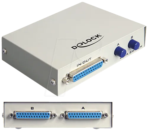 DELOCK 87618 - Parallel Umschalter Sub-D 2-Port manuell