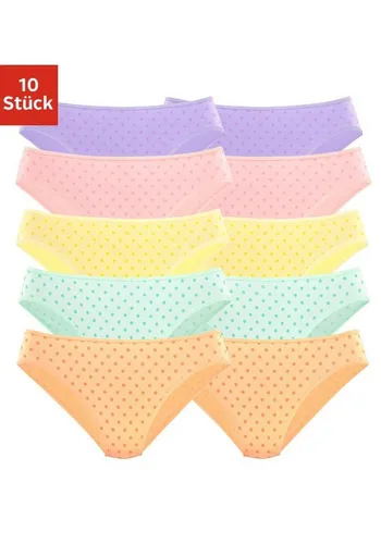 petite fleur Bikinislip (10er-Pack) aus elastischer Baumwolle