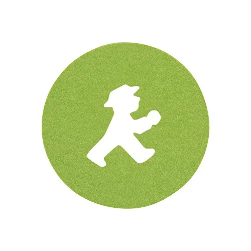 AMPELMANN Untersetzer Filz Druntersetzer Klein (Geher - Grün)
