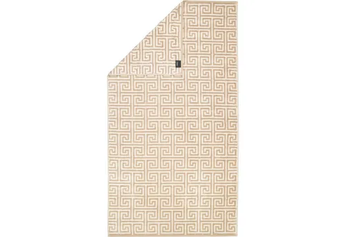 Cawö Handtücher Noblesse Elegance Allover 1088 Sand - 33 - Duschtücher mit edlem Allover-Mäander-Design, aus 100% hochwertiger Baumwolle, flauschig und pflegeleicht, ideal für jeden Badezimmerstil.