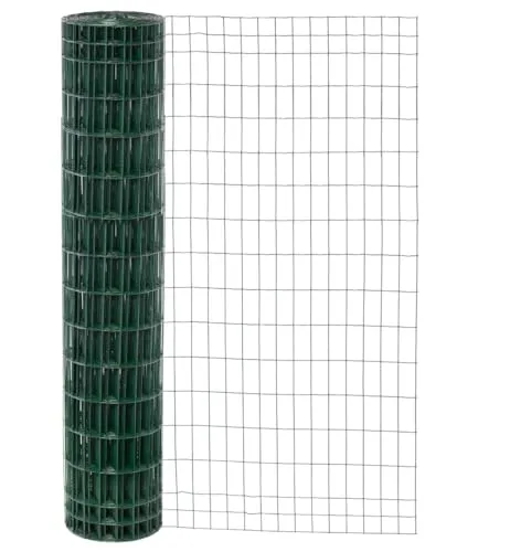 Garmix Maschendraht Gartenzaun 25m - Robuster Maschendrahtzaun in Grün, 25 m x 150 cm, mit UV-beständiger PVC-Beschichtung für Langlebigkeit. Ideal für Garten- und Tierumzäunung - einfache Montage garantiert!