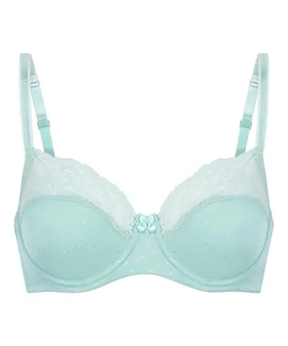 Hunkemöller Unwattierter Bügel-BH Sophie - Eggshell Blue - 80E - Eleganter Bügel-BH mit vollem Cup für optimalen Tragekomfort. Ideal für jede Frau, bietet er zusätzlichen Halt und einen perfekten Sitz. Verstellbare Träger und rückseitiger Hakenverschluss für individuelle Anpassung.
