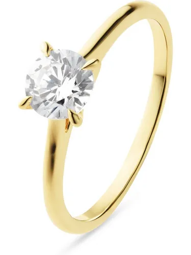 CHRIST Diamantring Damenring mit 1 Lab Grown Diamant in Gelbgold 56 - Eleganter Damenring aus 585er Gelbgold mit einem 0,600 ct Lab Grown Diamanten. Polierte Oberfläche und brillante Fassung machen ihn zum perfekten Schmuckstück für besondere Anlässe.
