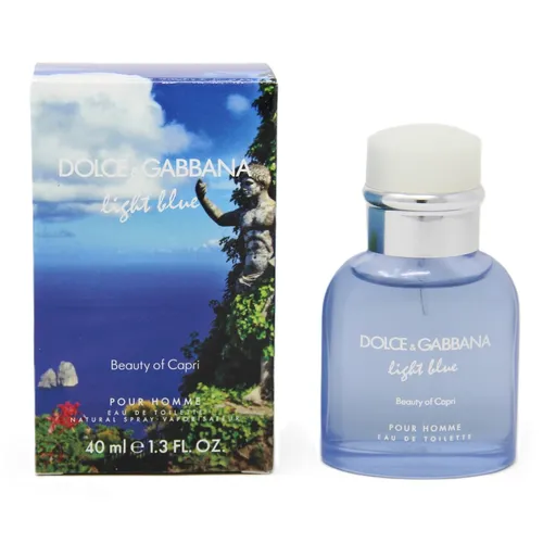 Dolce & Gabbana Light Blue Beauty of Capri Eau de Toilette 40 ml - Herren Eau de Toilette, 40 ml, erfrischender Duft inspiriert von der Schönheit Capris, ideal für den Sommer.
