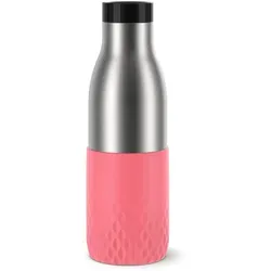 TEFAL Bludrop Flasche 0,5L - Pink Sleeve - Wasserflasche aus Edelstahl mit Silikonhülle, 100% auslaufsicher, hält Getränke bis zu 24 Stunden kalt und 12 Stunden warm, ideal für unterwegs.