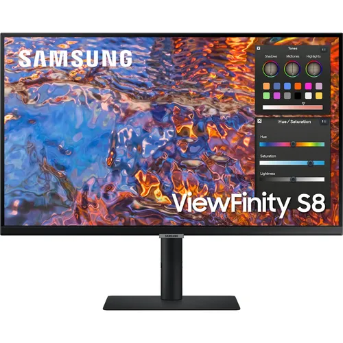 Samsung ViewFinity S8UP 27 Zoll Business-Monitor - 4K UHD, IPS-Panel mit 98% DCI-P3 für präzises Grafikdesign und ergonomisches Arbeiten