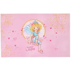 Kinderteppich Prinzessin Lillifee, Hellrosa, 80x150 cm - Kuscheliger Kinderteppich in Hellrosa mit Prinzessin Lillifee Design. Ideal für das Kinderzimmer, pflegeleicht und für Fußbodenheizung geeignet. Maße: 80x150 cm, geprüft nach Oeko-Tex® Standard 100.