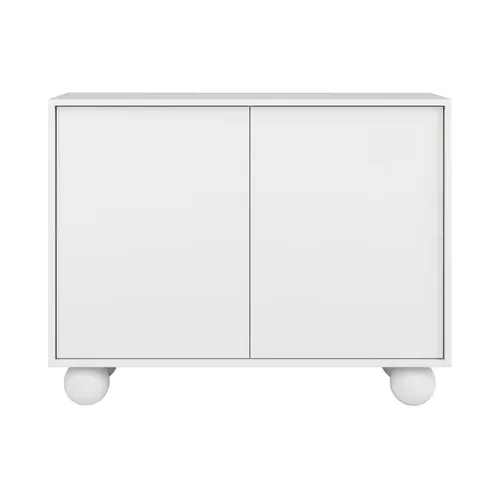 Beautysofa Kommode ADEL 104 cm – Modernes Sideboard mit Push-to-Open - Elegante Kommode ADEL mit grifflosen Fronten und kugelförmigen Beinen. Viel Stauraum hinter 2 Türen, ideal für stilvolle Wohnräume. Robuste, pflegeleichte Materialien für den täglichen Gebrauch.