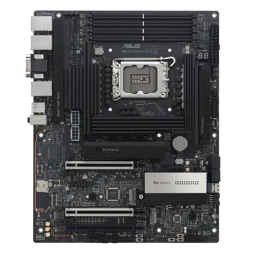 ASUS PRO WS Z890-ACE SE Workstation Mainboard - Mainboard für Intel LGA 1851, optimal für leistungsstarke Workstations und professionelle Anwendungen mit erweiterten Funktionen.