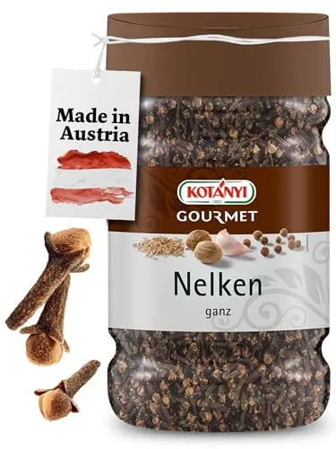 Kotanyi Nelken ganz - 400 g für Gastronomie - Feinste Nelken in Großverbraucherpackung, ideal für die Gastronomie und Hotellerie. Perfekt für aromatische Gerichte.