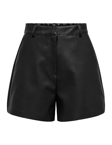 ONLY ONLCORA SHORTS OTW Damen Shorts - Modische Damen-Shorts in Schwarz, ideal für Freizeitaktivitäten. Pflegeleichter Webstoff und elastischer Bund sorgen für hohen Tragekomfort.