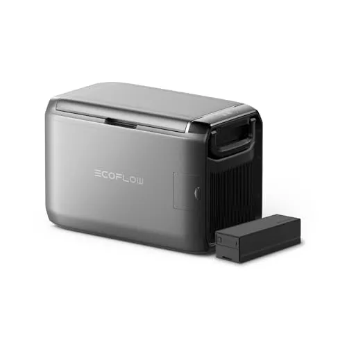 ECOFLOW Glacier Classic Tragbare Kühlbox 45L - Kühlboxen & Kühltaschen mit 39 Stunden netzunabhängiger Kühlung, ideal für Camping und Roadtrips, 2 Zonen für Kühl- und Gefrierbedarf, kompakt und leistungsstark.