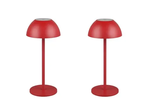2er SET Akku LED Outdoor Touch Tischlampen Rot in rot von Meine Wunschleuchte