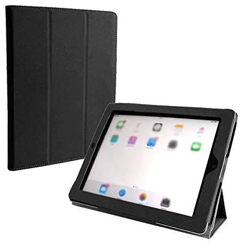 Murago - Schutzhülle geeignet für Apple iPad mini 1 2 3 mit Magnet-Verriegelung Kunstleder Tasche Case Hülle in schwarz mit Ständerfunktion Schutztasche