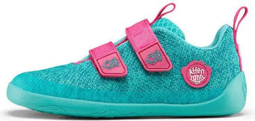 Affenzahn Barfußschuh Knit Happy - Veganer Sneaker für Jungen, Größe 21-32, Eule - Türkis - Sneaker für Jungen, besonders leicht und flexibel, mit rutschfester Sohle und veganem Knit Material für ein optimales Barfußgefühl.