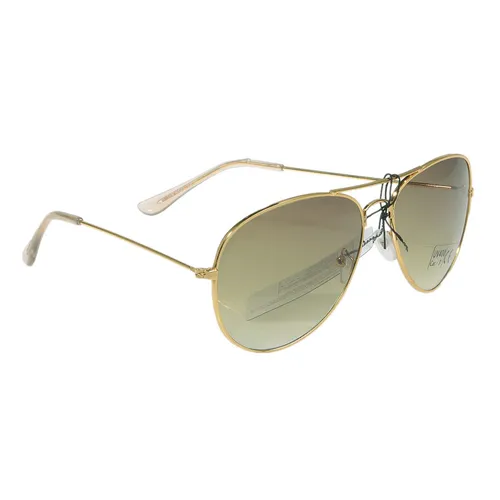 Piloten Brille Olivgruen- Gold in beige von Miobo