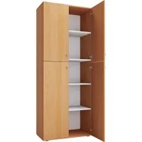 VCM Büroschrank Lona XXL, Buche - Büroschrank mit stabilen Fachböden, zeitloses Design und hochwertige Verarbeitung, ideal für ein aufgeräumtes Büro.