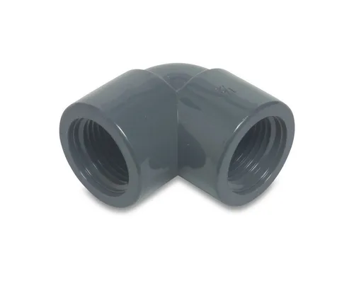 Profec - Winkel 90° Pvc-u Innengewinde X Innengewinde 3/4 Zoll, 10 Bar, Grau