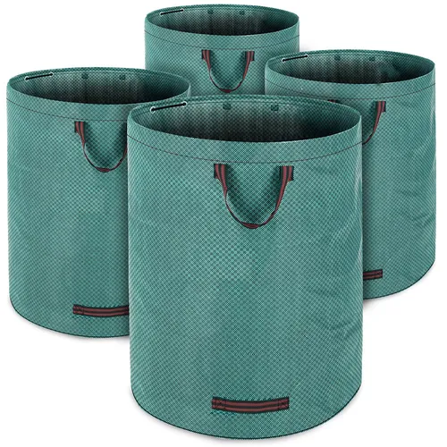 Gardebruk Gartensack 4x280 Liter - Stabil und Robust - Gartenabfallsäcke mit 50 kg Belastbarkeit, ideal für effiziente Gartenarbeit und einfache Entsorgung von Abfällen.