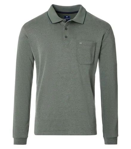 Redmond Herren Polo-Shirt Langarm - 6XL in Grün (630) - Poloshirt für Herren von Redmond, Größe 6XL, aus 60 % Baumwolle und 40 % Polyester für hohen Tragekomfort. Ideal für lässige Anlässe.