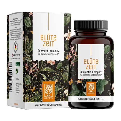 Blütezeit Quercetin-Komplex mit Bromelain & Vitamin C 120 St - Arzneimittel mit antioxidativen Eigenschaften, unterstützt das Immunsystem und ist rezeptfrei erhältlich. Ideal für ganzheitliche Gesundheit.